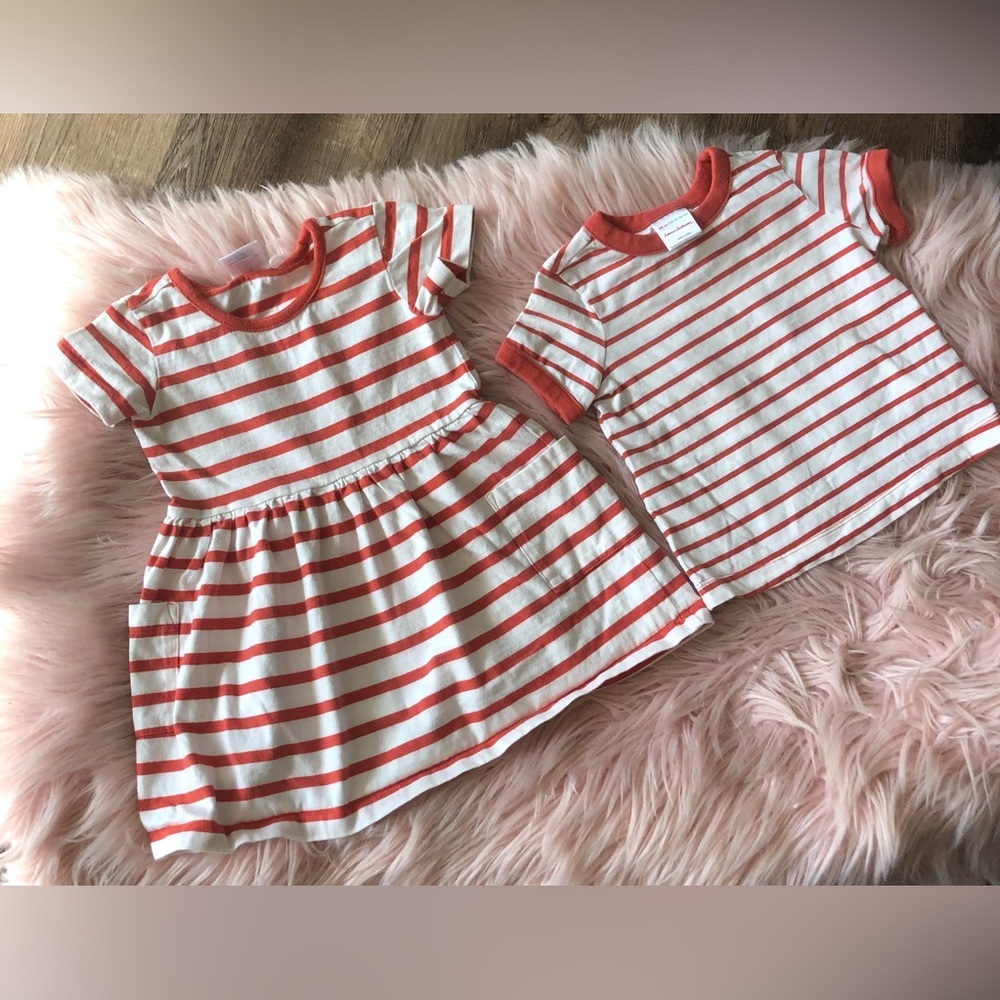 Hanna Andersson Orange Stripe Top & Dress Toddler
